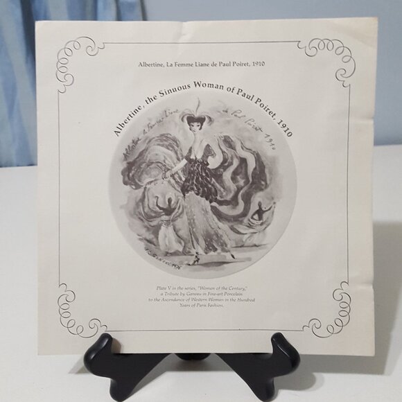 D'Arceau Limoges Albertine LaFemme Liane de Paul Poiret 1910 Porcelain 8.5" C - Picture 3 of 4